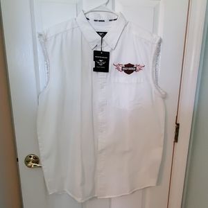 Harley Davidson Sleeveless Button Up